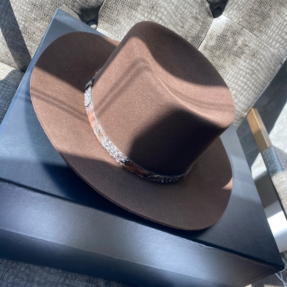 Saint Laurent Paris men’s leather hat